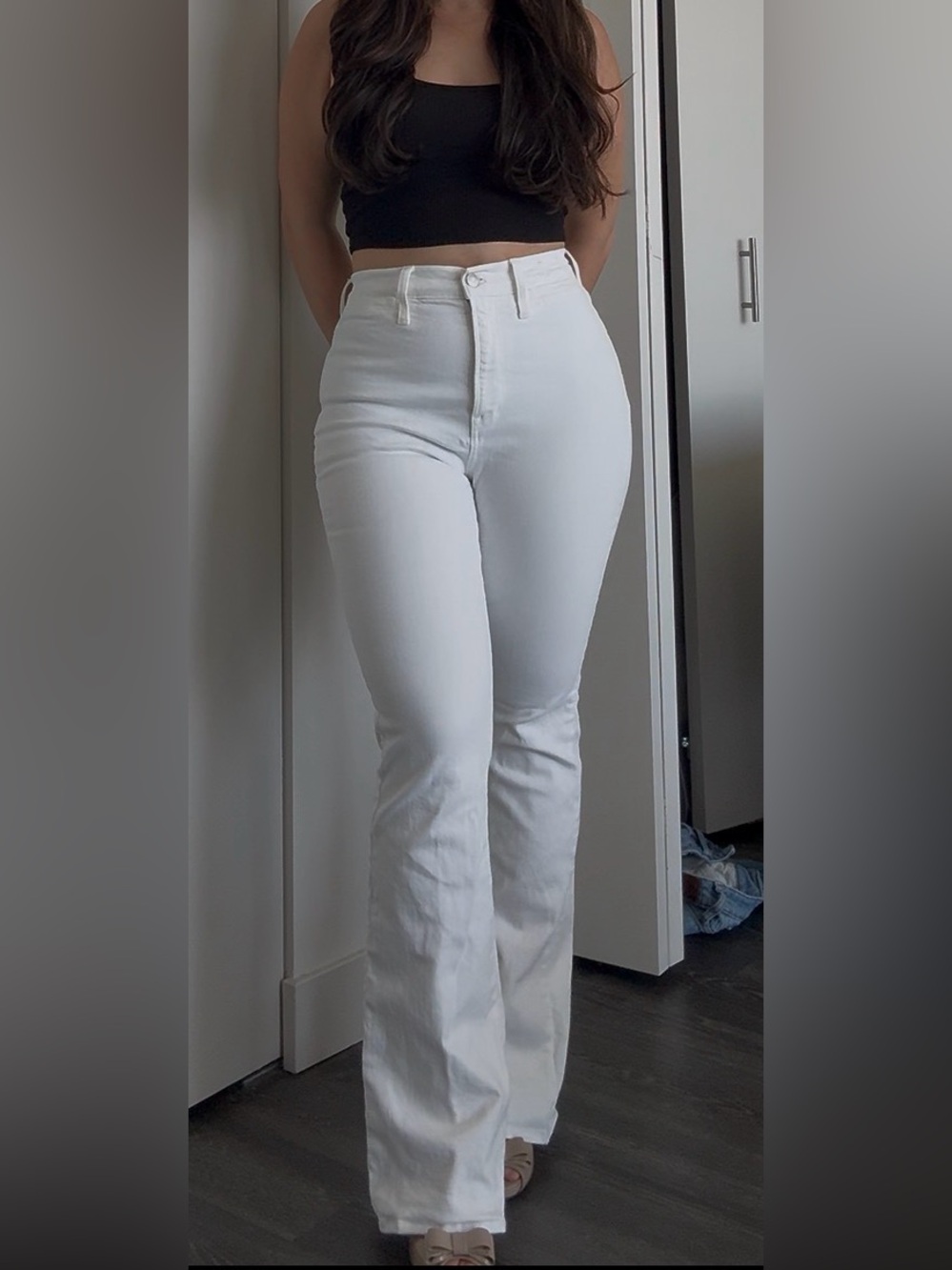 Madewell White perfect vintage flare jeans